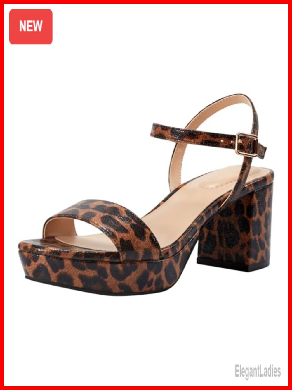 Platform Sandals Block Heel Ankle Strap Open Toe Casual Shoes